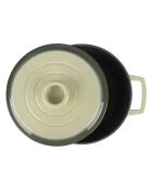 Cocotte en fonte ronde MasseIron Olivine verte/noire