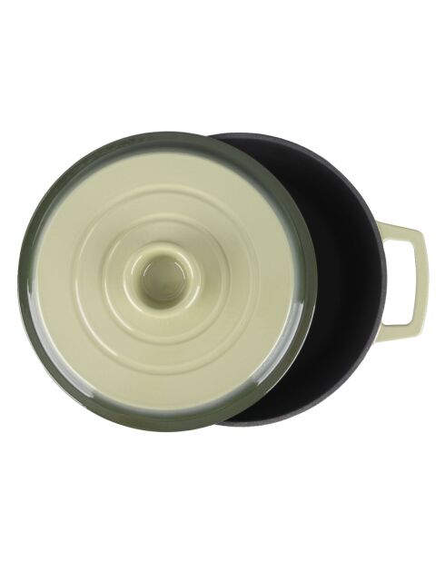Cocotte en fonte ronde MasseIron Olivine verte/noire