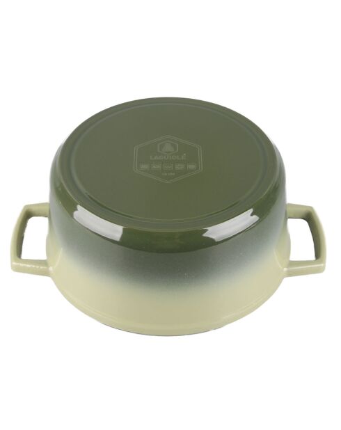 Cocotte en fonte ronde MasseIron Olivine verte/noire