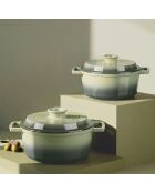 Cocotte en fonte ronde MasseIron Olivine verte/noire