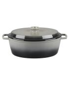 Cocotte en fonte ovale MasseIron Ardoise grise/noire