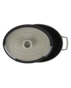 Cocotte en fonte ovale MasseIron Ardoise grise/noire