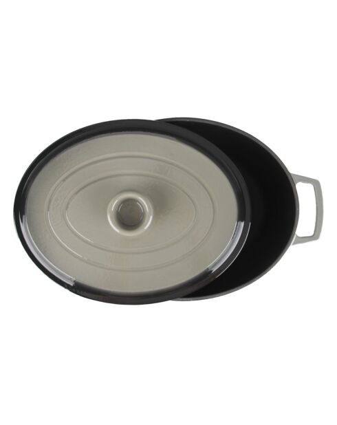 Cocotte en fonte ovale MasseIron Ardoise grise/noire