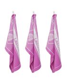 3 Jacquard-Geschirrtücher aus der Mauve Honey-Kollektion, 50 x 70 cm