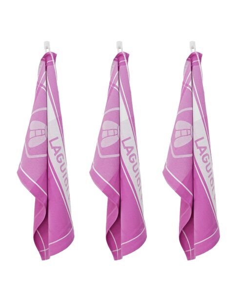 3 Jacquard-Geschirrtücher aus der Mauve Honey-Kollektion, 50 x 70 cm
