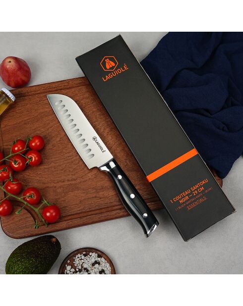 Couteau santoku essentials noir - 29,4 cm