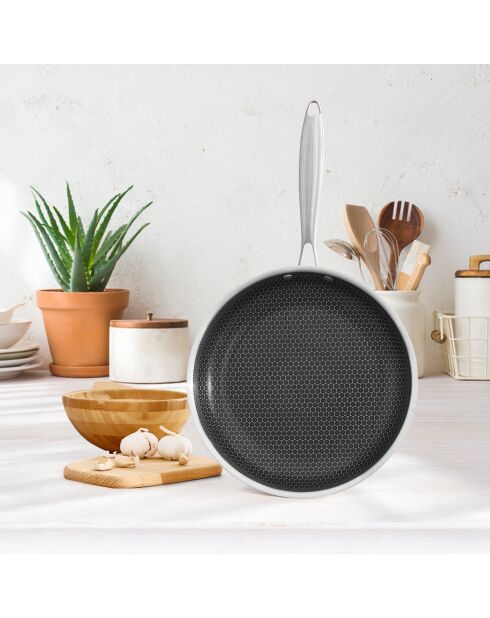 Crepera triple «acero negro» - 28 cm
