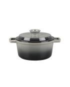 Cocotte en fonte ronde MasseIron Ardoise grise/noire