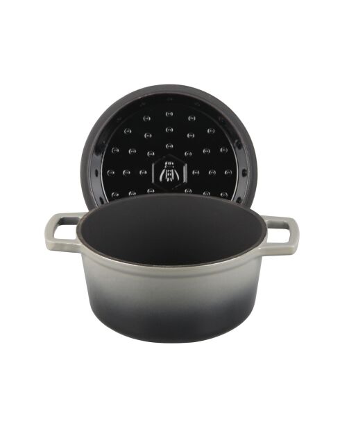 Cocotte en fonte ronde MasseIron Ardoise grise/noire