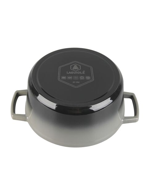 Cocotte en fonte ronde MasseIron Ardoise grise/noire