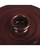 Cocotte en fonte ronde MasseIron Merlot bordeau/noire - 20x10cm