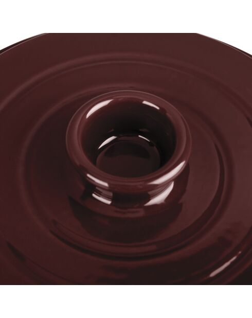 Cocotte en fonte ronde MasseIron Merlot bordeau/noire - 20x10cm