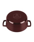Cocotte en fonte ronde MasseIron Merlot bordeau/noire - 20x10cm