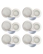 Juego de vajilla Iris de gres reactivo azul/gris, 18 piezas