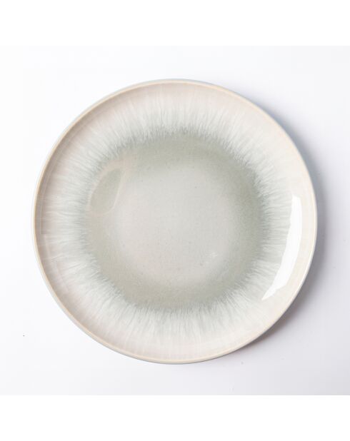 Juego de vajilla Iris de gres reactivo azul/gris, 18 piezas