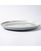 Juego de vajilla Iris de gres reactivo azul/gris, 18 piezas