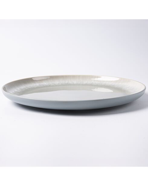 Juego de vajilla Iris de gres reactivo azul/gris, 18 piezas