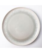 Juego de vajilla Iris de gres reactivo azul/gris, 18 piezas