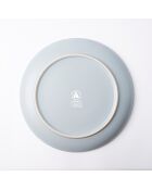 Juego de vajilla Iris de gres reactivo azul/gris, 18 piezas