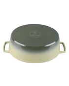 Cocotte en fonte ovale MasseIron Olivine verte/noire