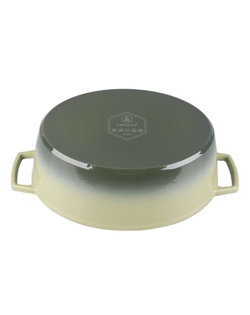 Cocotte en fonte ovale MasseIron Olivine verte/noire
