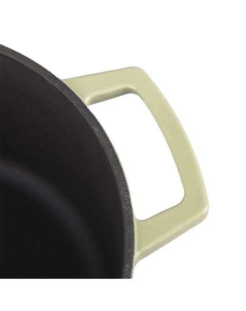 Cocotte en fonte ovale MasseIron Olivine verte/noire