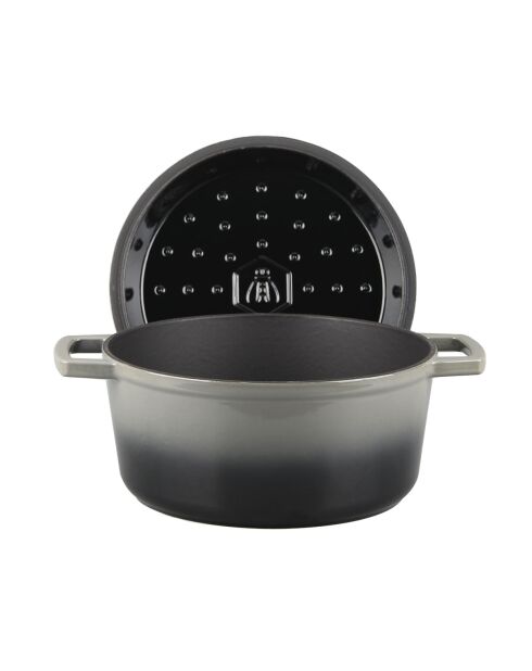 Cocotte en fonte ronde MasseIron Ardoise grise/noire