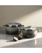 Cocotte en fonte ronde MasseIron Ardoise grise/noire