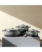 Cocotte en fonte ronde MasseIron Ardoise grise/noire