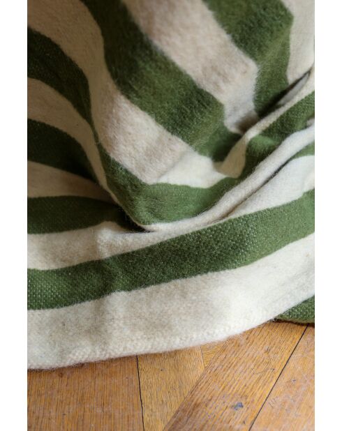 Plaid berbero con strisce cachi-300x200 cm