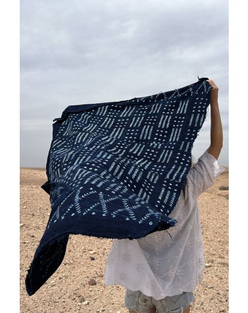 Tela bogolan en color índigo. Mali. 150x100 cm