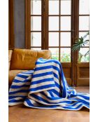 Plaid berbère rayures bleu majorelle-300x200cm