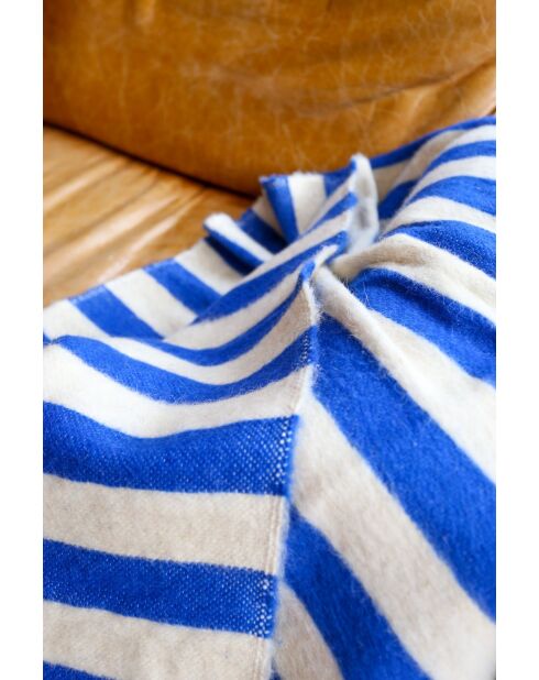 Plaid berbère rayures bleu majorelle-300x200cm