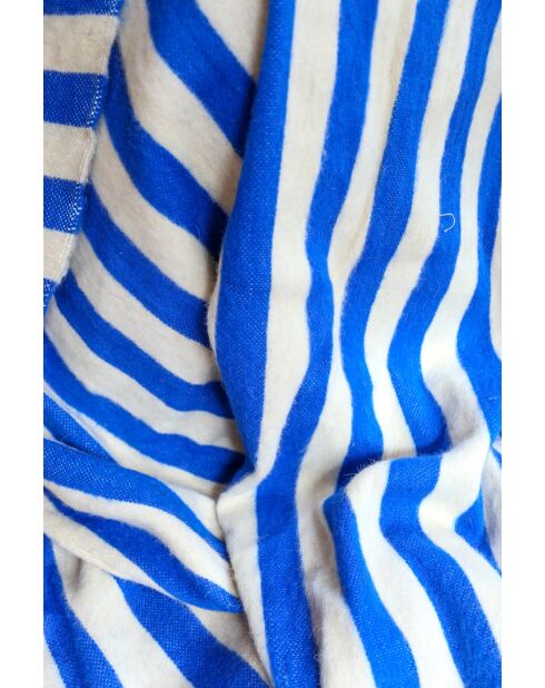 Plaid berbère rayures bleu majorelle-300x200cm