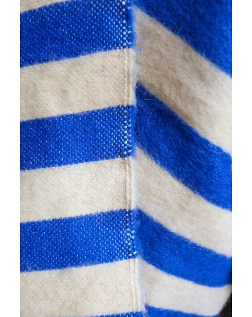 Plaid berbère rayures bleu majorelle-300x200cm