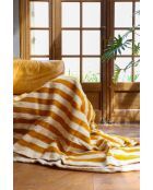 Plaid berbero con strisce senape - 300x200 cm