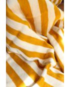 Plaid berbero con strisce senape - 300x200 cm