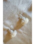 Berberplaid met witte pom-300x200cm