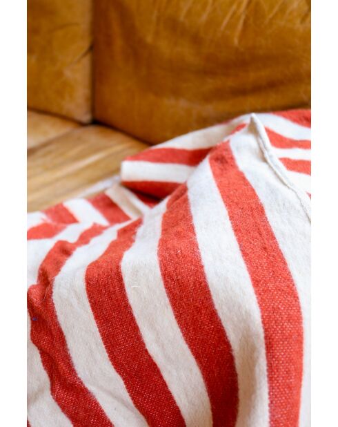 Plaid berbère rayures rouges-300x200cm