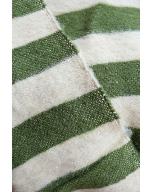 Plaid berbero con strisce cachi-250x150cm