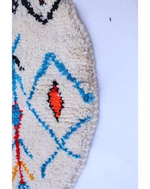 Bunter runder Berberteppich — 91 cm