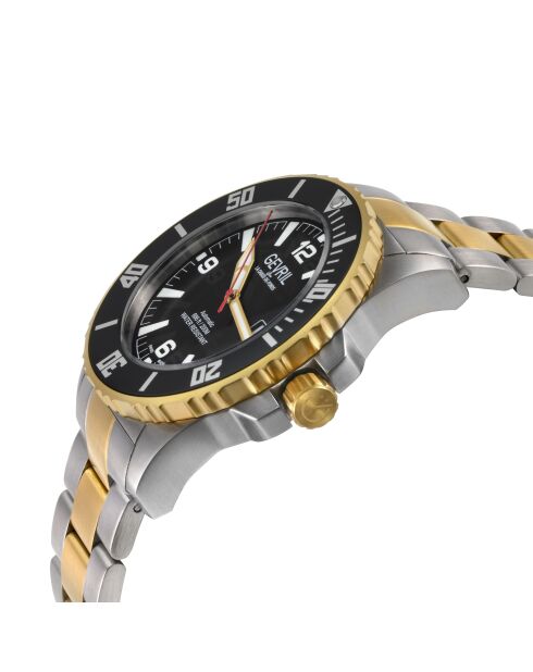 Canal Street automatisch zilver/goud stalen herenhorloge