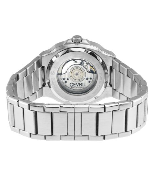 Potente automatisch zilverstalen herenhorloge