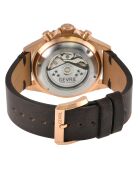 Montre Wall Street Homme automatique en cuir & Bronze marron