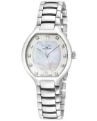 Montre Femme quartz Lugano en acier & diamant argentée