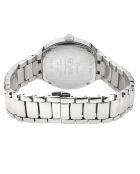 Montre Femme quartz Lugano en acier & diamant argentée