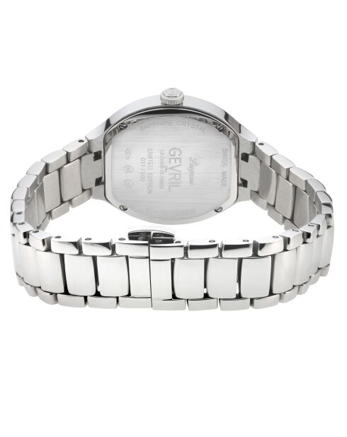 Montre Femme quartz Lugano en acier & diamant argentée