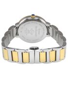 Montre Rome Femme quartz en acier & diamants bicolore