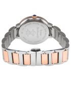 Montre Rome Femme quartz en Acier & diamants bicolore