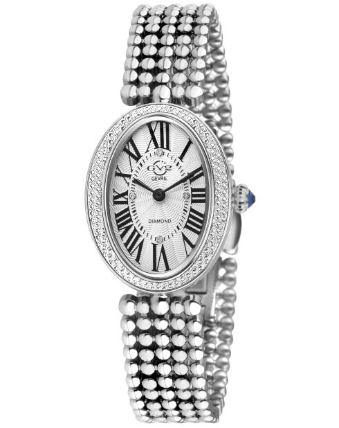 Piazza Navona Quarzuhr für Damen aus Stahl und silbernen Diamanten